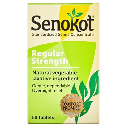 Senokot® Regular Strength Senna Stool Softener Laxative Tablets, 50 Ct