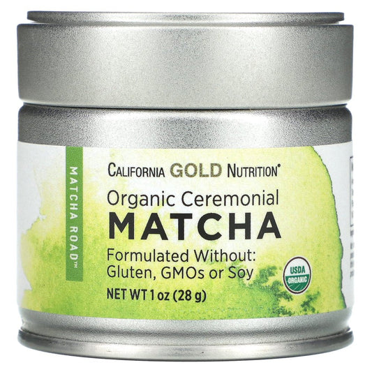California Gold Nutrition MATCHA ROAD, Organic Ceremonial Matcha, 1 Oz (28 G)