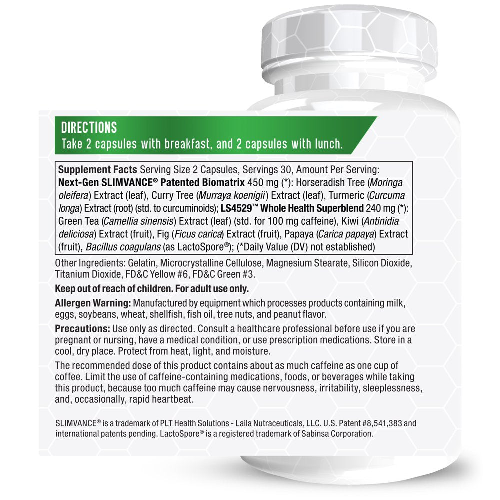 Force Factor Probioslim with Next-Gen SLIMVANCE Probiotic Fat Burner for Women and Men, 60 Capsules