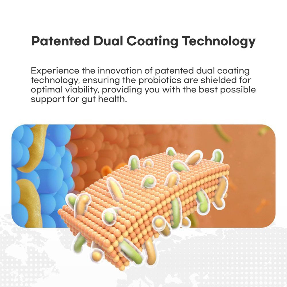 Duolac Bio Guard Prebiotics & Probiotics Supplement Powder Sticks, Guaranteed 5 Billion CFU with Patented Dual Coating to Reach the Gut Alive for Immune & Digestive Support, Gut Health, 30 Sticks