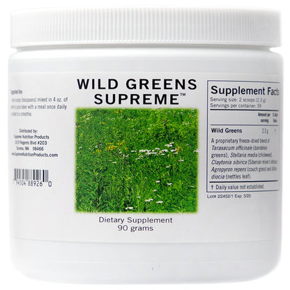 Supreme Nutrition Wild Greens Supreme, Pure 90 Gram Powder | 2.3 Grams per Serving