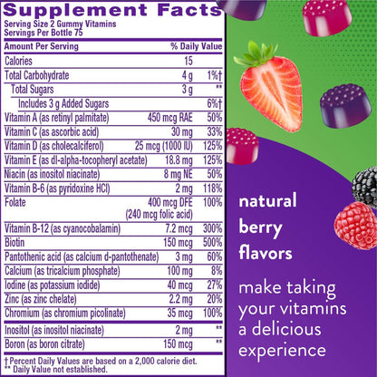 Vitafusion Womens Multivitamin Gummies, Daily Vitamins for Women, Berry Flavored, 150 Count