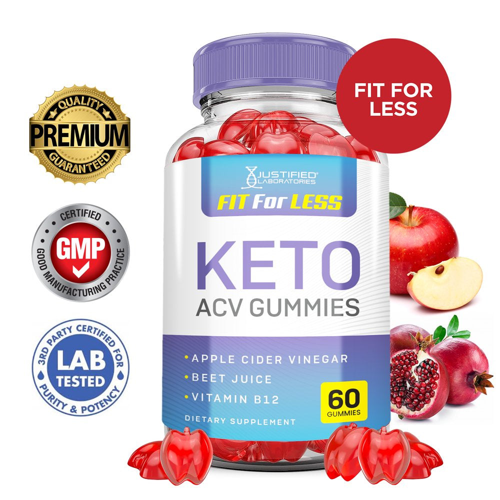 Fit for Less Keto ACV Gummies 1000MG Dietary Supplement 60 Gummys