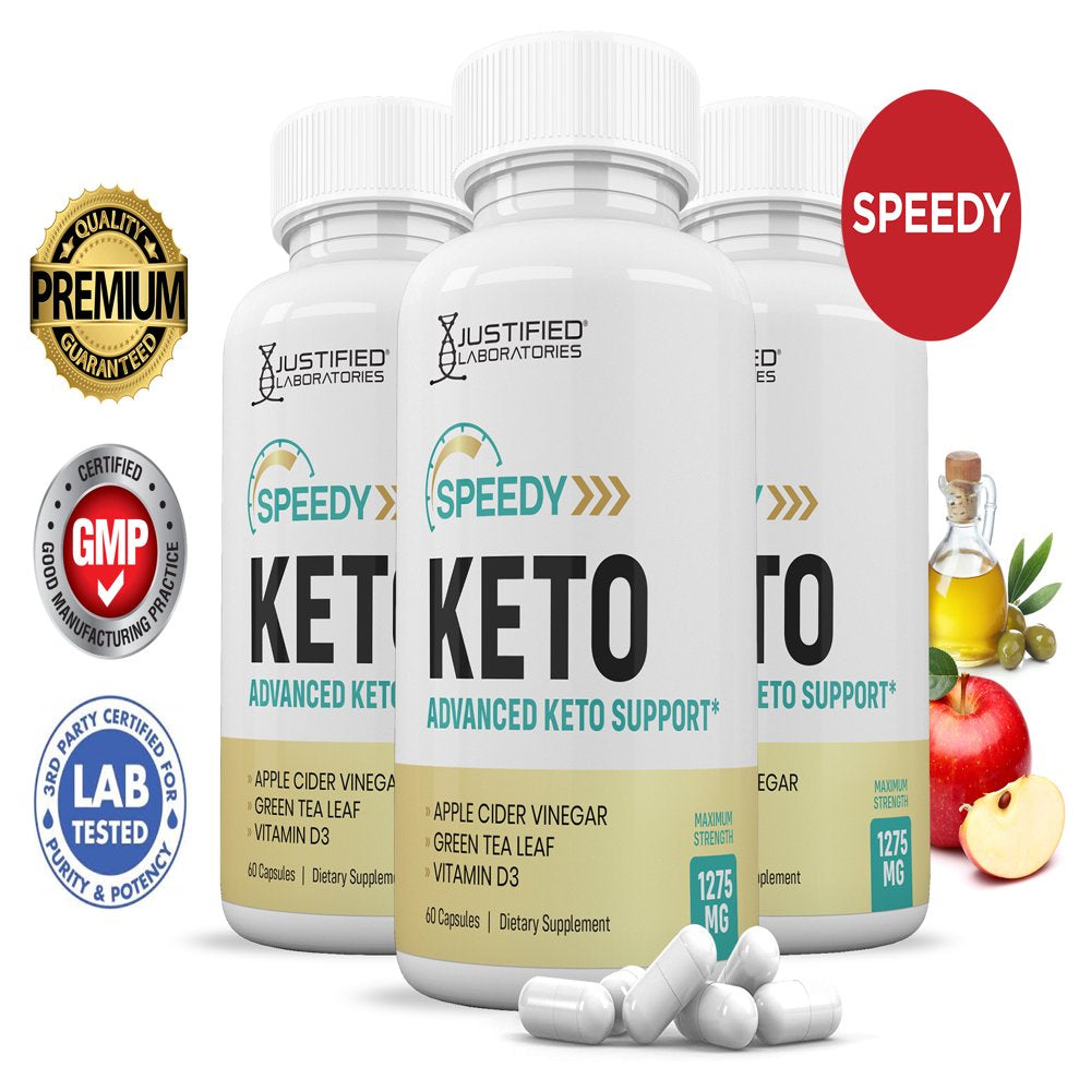 (3 Pack) Speedy Keto ACV Pills 1275Mg Alternative to Gummies Dietary Supplement 180 Capsules - Nutricity.com.au