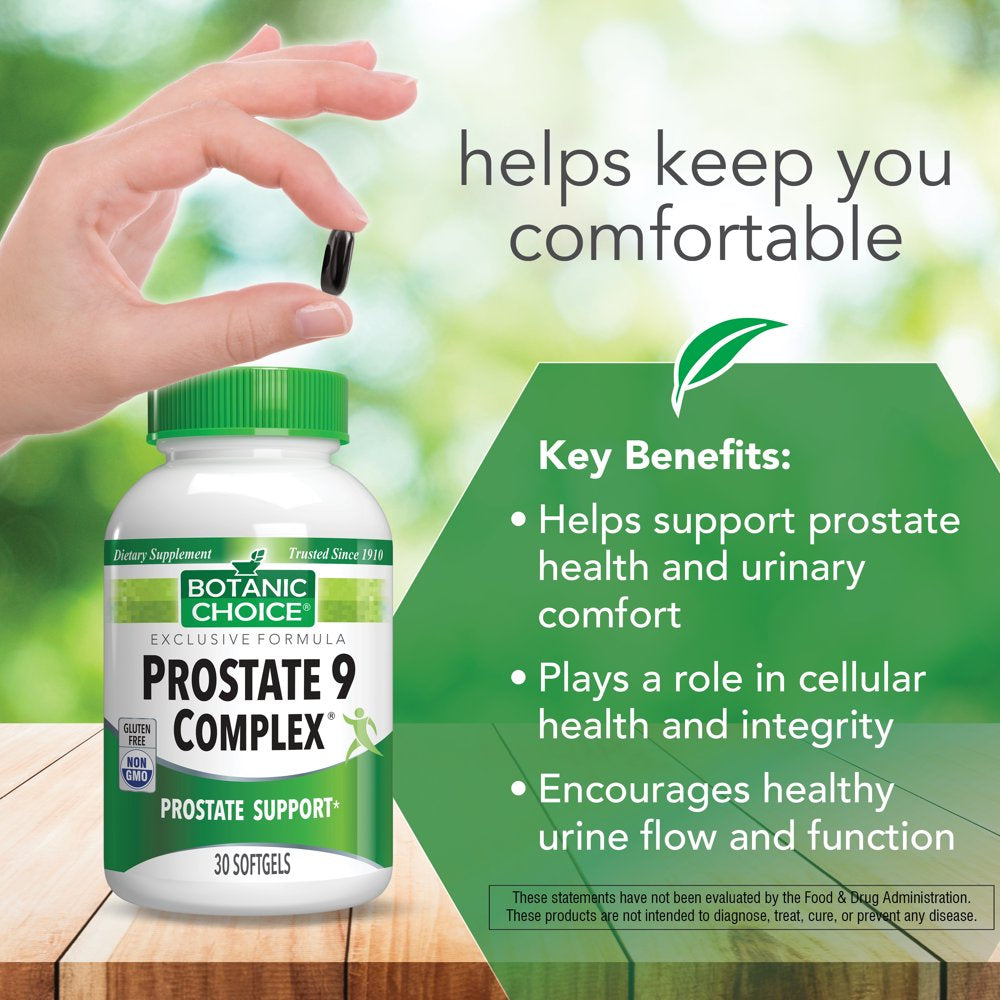 Botanic Choice Prostate 9 Complex Prostate Dietary Supplement, 30 Liquid Capsules
