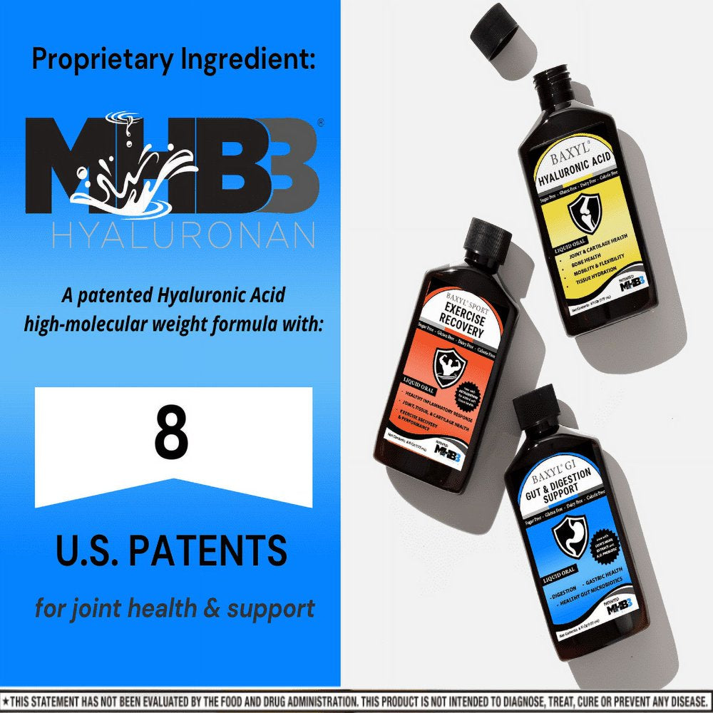 Baxyl GI - Gut Health & Digestive Support Liquid with Prebiotic - 36 Day Supply