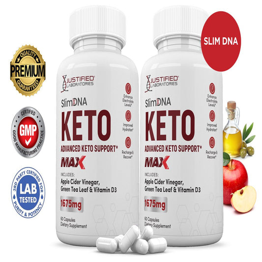 (2 Pack) Slim DNA Keto ACV MAX Pills 1675Mg Alternative to Gummies Dietary Supplement 120 Capsules - Nutricity.com.au