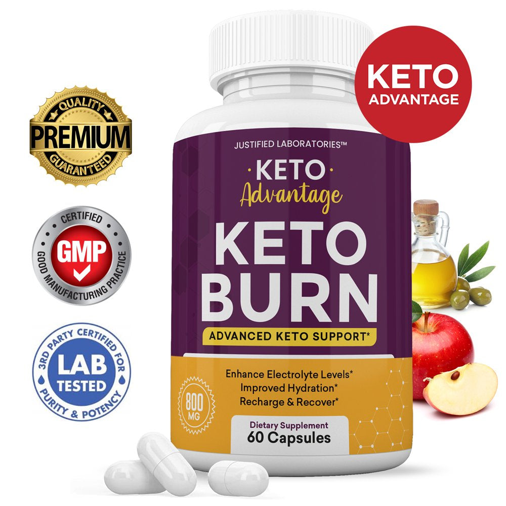 Keto Advantage Keto Burn Pills Includes Apple Cider Vinegar Gobhb Exogenous Ketones Advanced Ketogenic Supplement Ketosis Support for Men Women 60 Capsules…