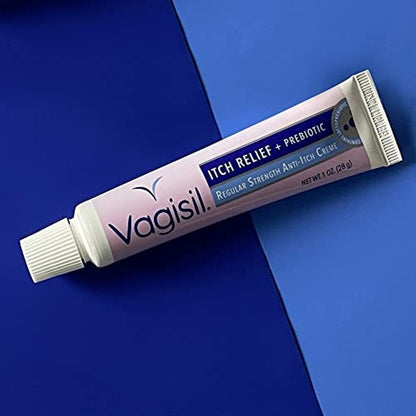 Vagisil Regular Strength Anti-Itch Moisturizing Feminine Cream for Women, Gynecologist Tested, Hypoallergenic, Fast-Acting, Long-Lasting Relief, Vaginal Moisturizer Soothes and Cools, 1 Oz (Pack of 4)