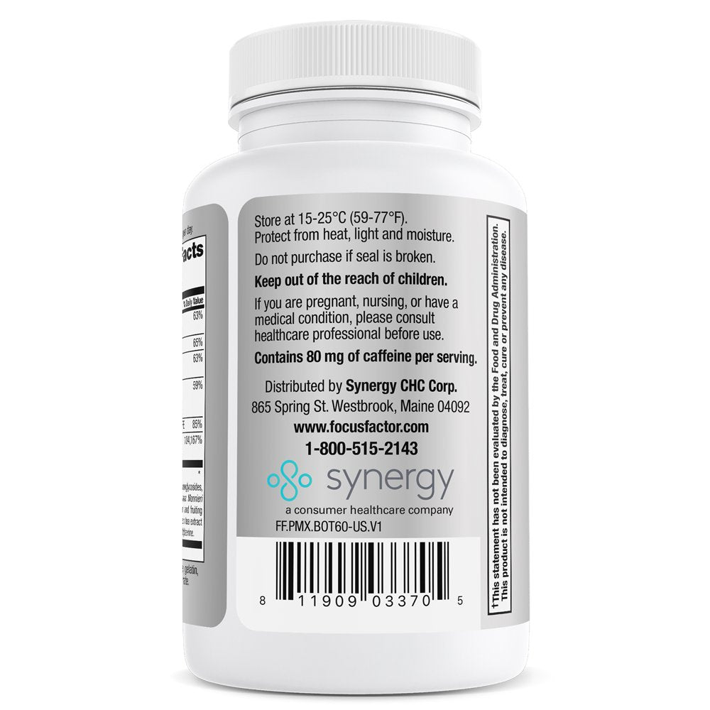 Focus Factor PRO MAX Brain Supplement - Nootropics Brain Health & Cognitive Support - 60Ct