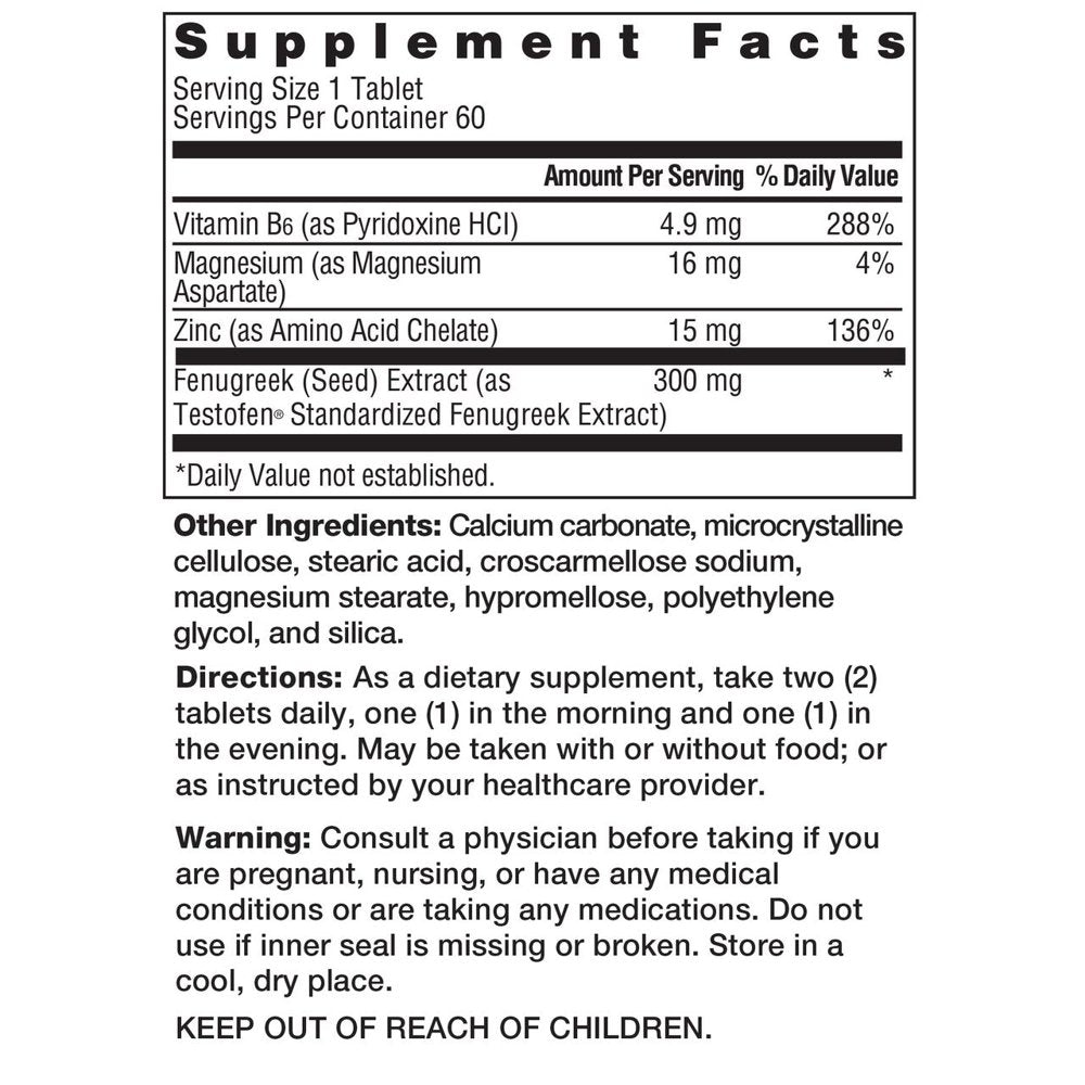 Ageless Male Free Testosterone Booster Tablets for Men, 60 Count