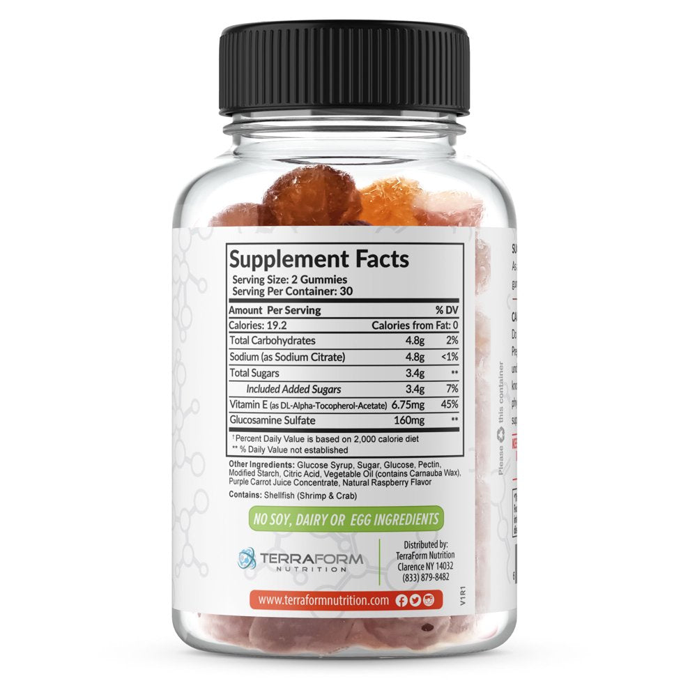 Extra Strength Joint Support Gummies with Glucosamine and Vitamin E - 60 Count