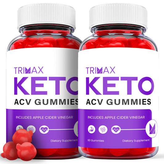 (2 Pack) Trimax Keto ACV Gummies - Supplement for Weight Loss - Energy & Focus Boosting Dietary Supplements for Weight Management & Metabolism - Fat Burn - 120 Gummies - Nutricity.com.au