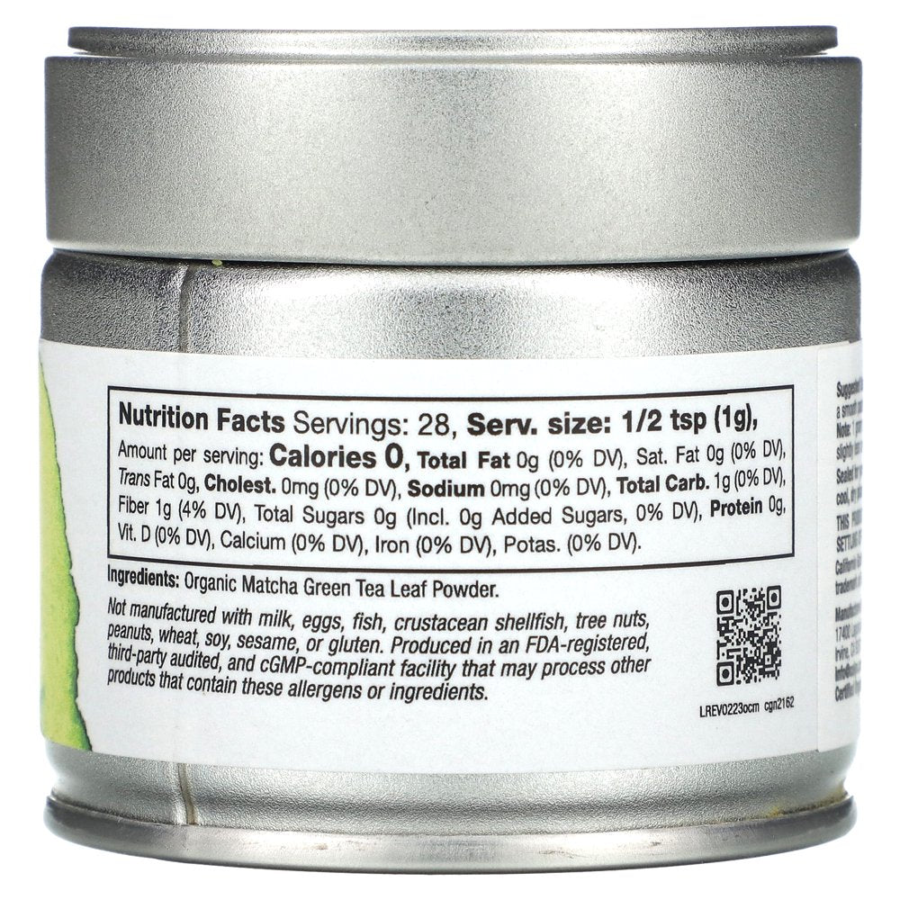 California Gold Nutrition MATCHA ROAD, Organic Ceremonial Matcha, 1 Oz (28 G)