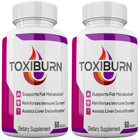 (2 Pack) Official Toxiburn Weight Management Pills Liver Cleanse Diet Capsules (60 Capsules) - Nutricity.com.au