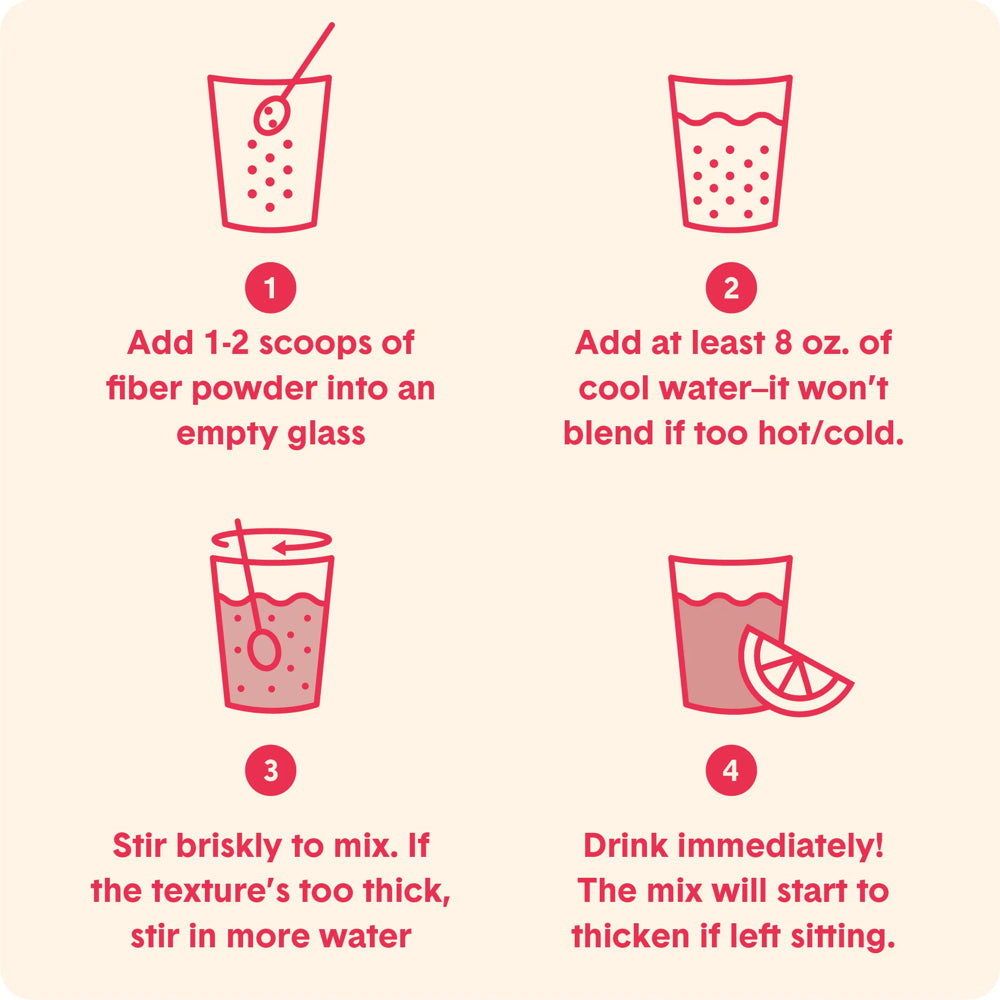 Bellway Psyllium Super Fiber Prebiotic Supplement Powder, Sugar-Free, Raspberry Lemonade, 72 Servings