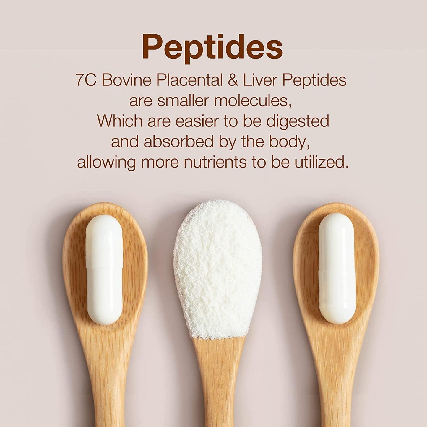 7C Bovine Placenta Peptides,Natural Nutritional Support for Menopause,Postpartum, Lactation,Support Skin Regeneration,Unflavored, Hormone-Free,Non-GMO(30 Servings)