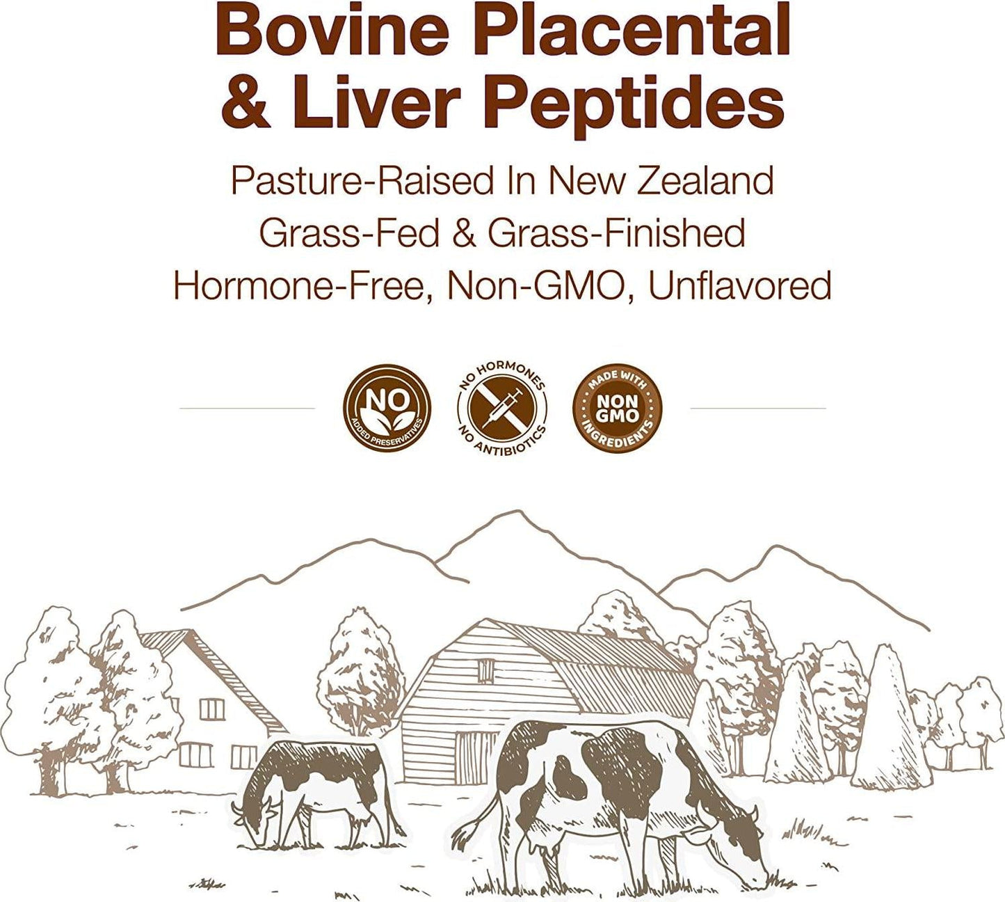 7C Bovine Placenta Peptides,Natural Nutritional Support for Menopause,Postpartum, Lactation,Support Skin Regeneration,Unflavored, Hormone-Free,Non-GMO(30 Servings)
