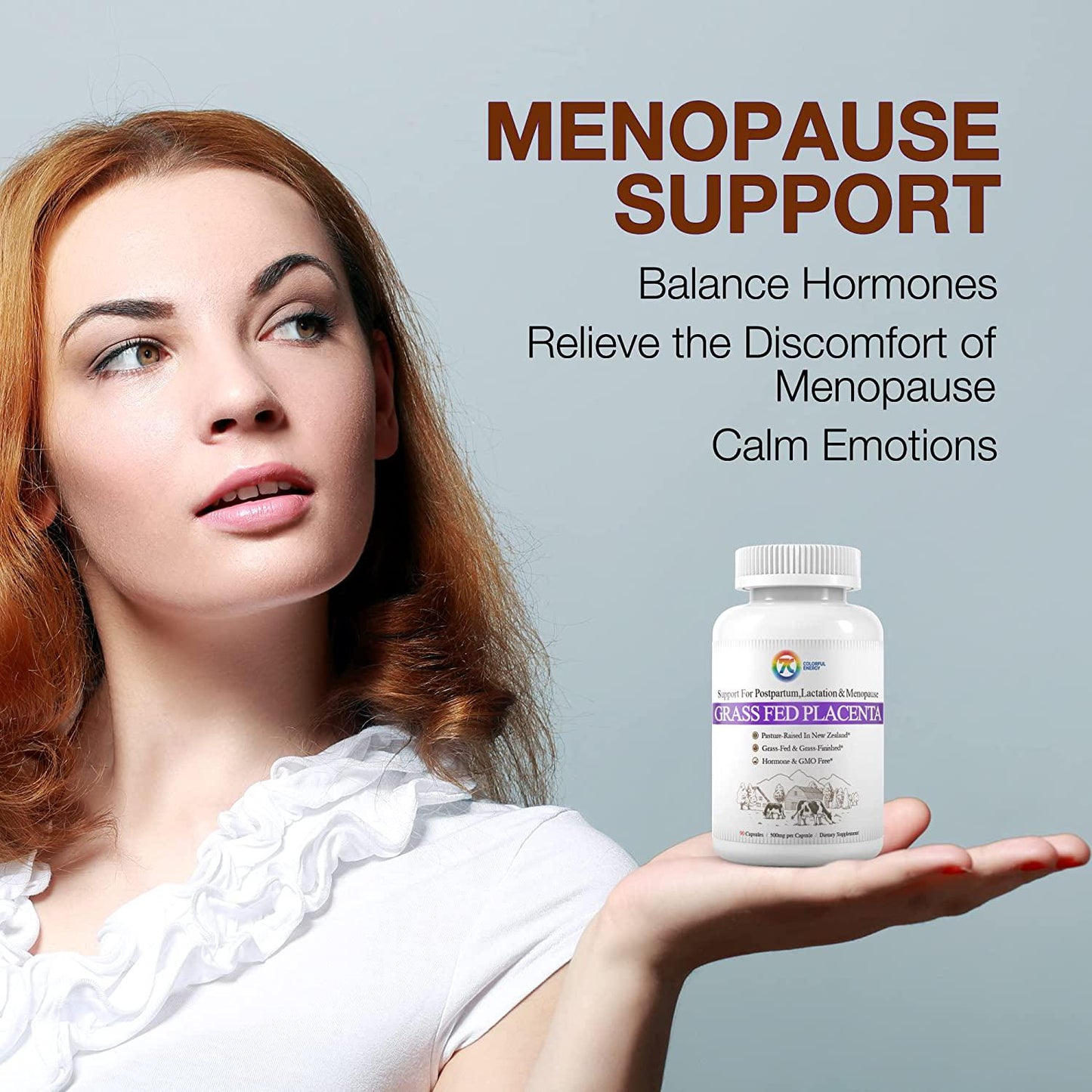 7C Bovine Placenta Peptides,Natural Nutritional Support for Menopause,Postpartum, Lactation,Support Skin Regeneration,Unflavored, Hormone-Free,Non-GMO(30 Servings)