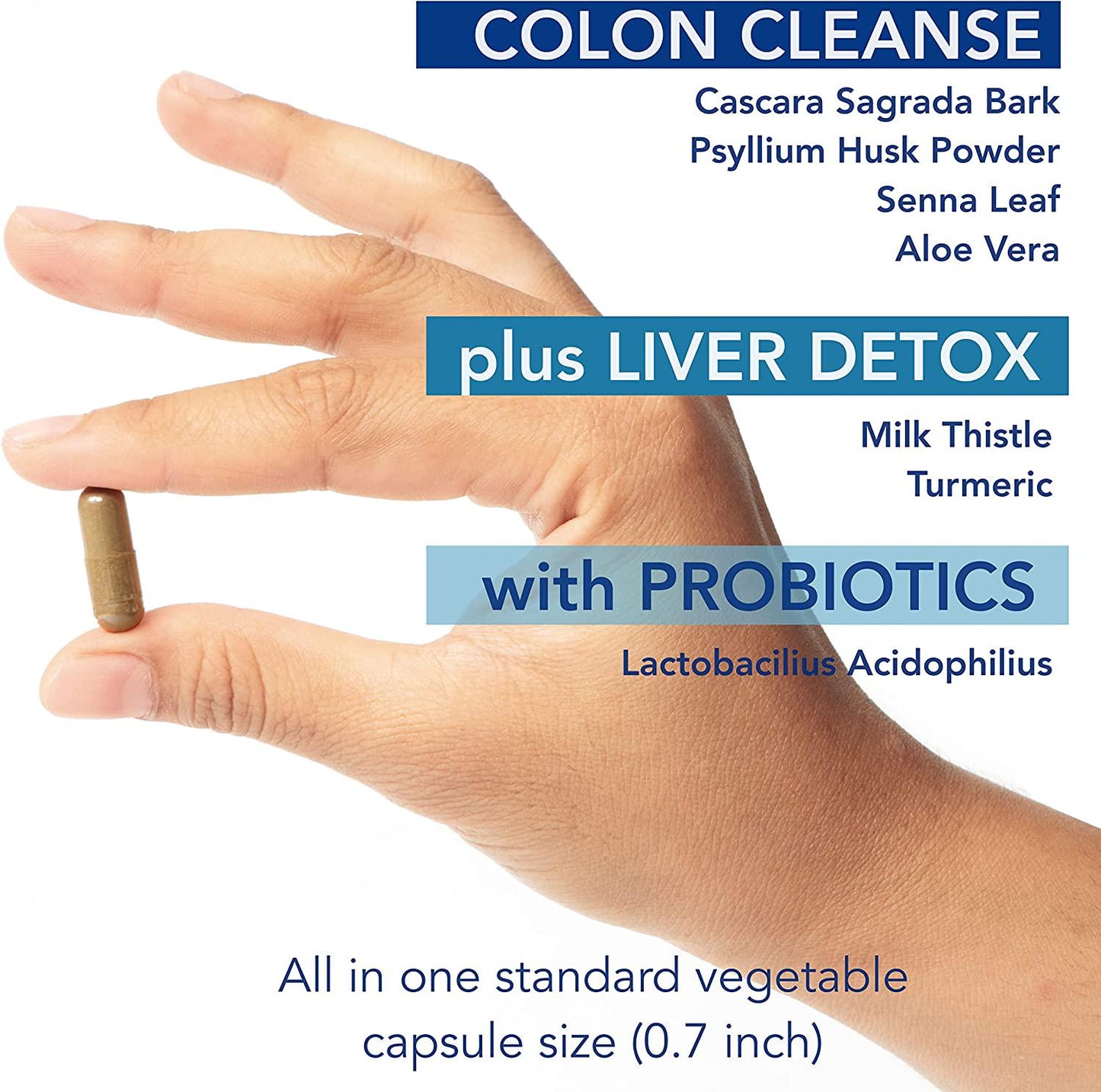 7 Day Bowel Colon Cleanse and Detox | May Support Weight Loss and Healthy Bowel Movements | with Probiotics | 20 Capsules