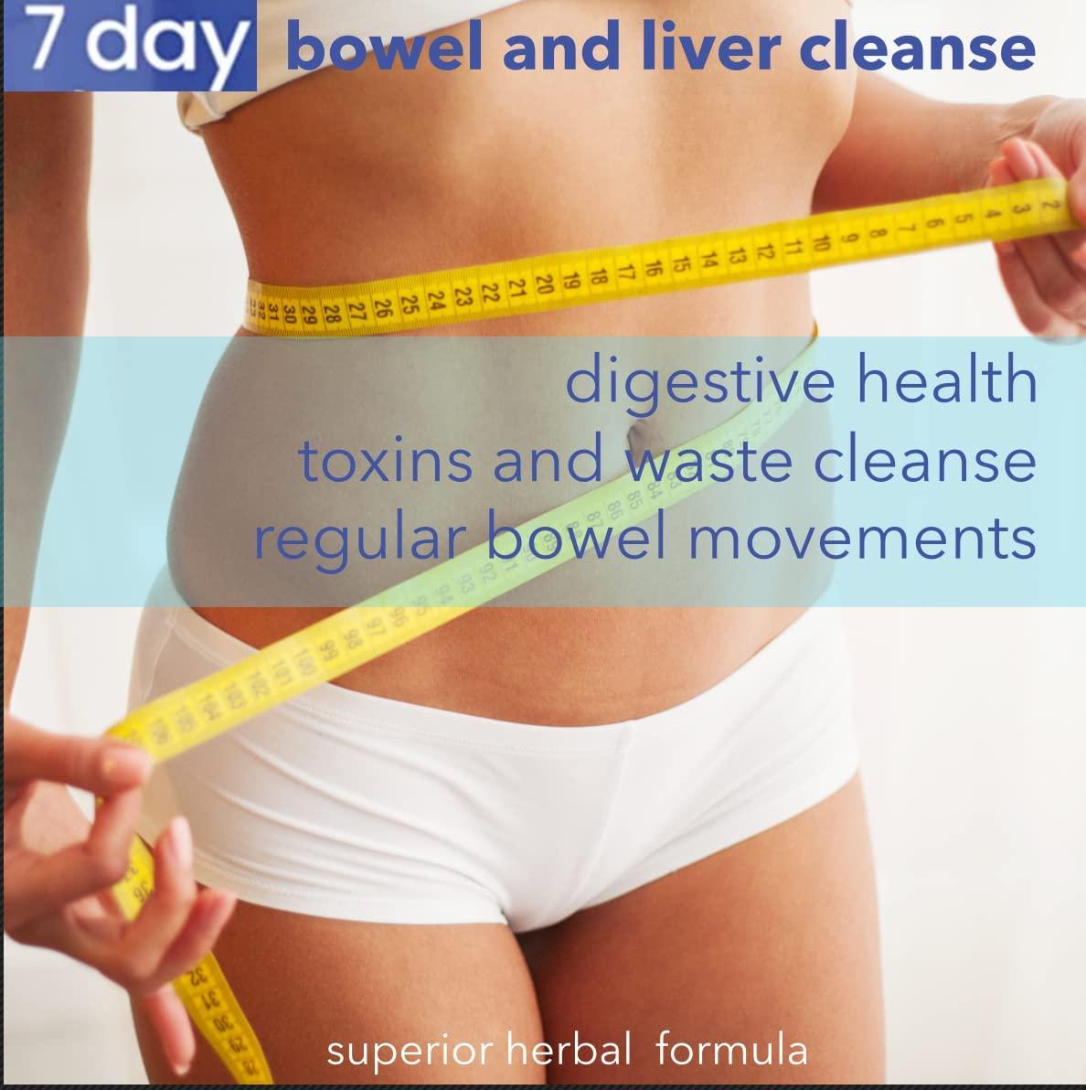 7 Day Bowel Colon Cleanse and Detox | May Support Weight Loss and Healthy Bowel Movements | with Probiotics | 20 Capsules