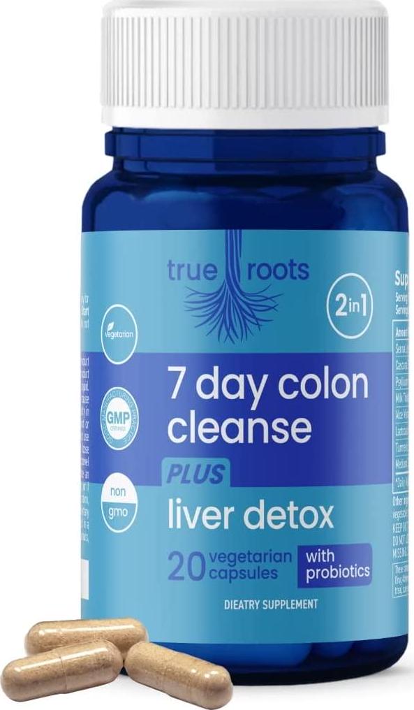 7 Day Bowel Colon Cleanse and Detox | May Support Weight Loss and Healthy Bowel Movements | with Probiotics | 20 Capsules