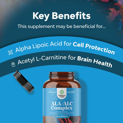 Acetyl L-Carnitine / Alpha Lipoic Acid - Nature'S Craft ALA / ALC Amino Acid Supplement 60Ct Capsules