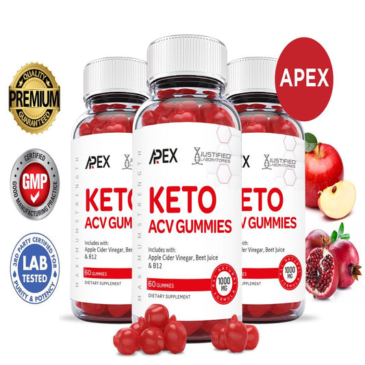 (3 Pack) Apex Keto ACV Gummies 1000MG Dietary Supplement 180 Gummys - Nutricity.com.au