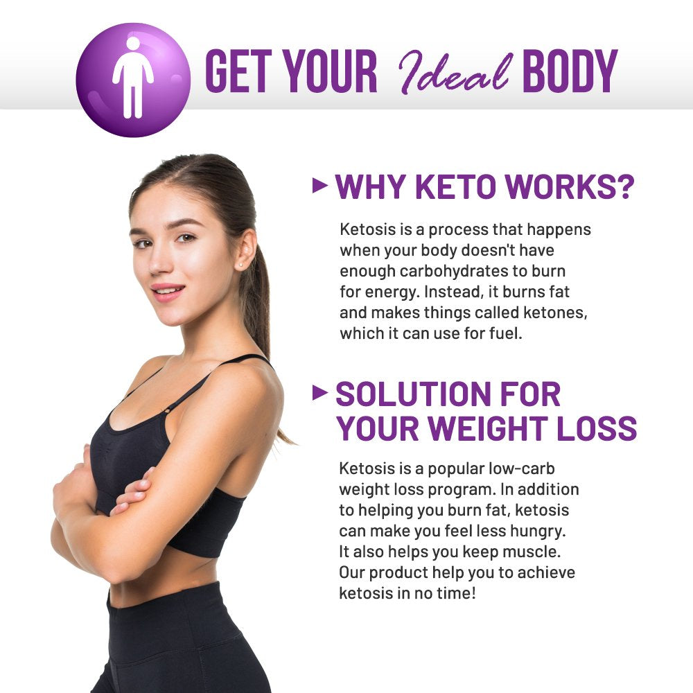 Keto Diet Pills Activated Synergy Ketosis Boost Energy & Focus Manage Cravings Support Metabolism - Keto BHB Supplement for Women and Men - 90 Day Supply - 180 Capsules