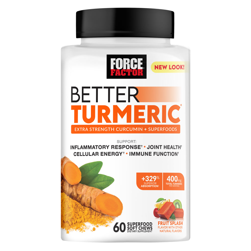 Force Factor Better Turmeric Chews, Inflammation Support, Fruit Splash, 60 Chews