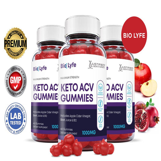 (3 Pack) Bio Lyfe Keto ACV Gummies 1000MG Dietary Supplement 180 Gummys - Nutricity.com.au