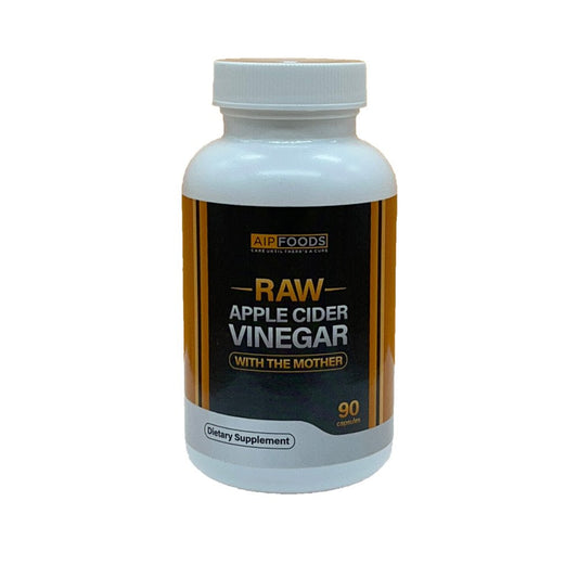 AIP Diet Supplement | Raw Apple Cider Vinegar 1500Mg Supplement with Mother | Gluten Free | AIP Foods