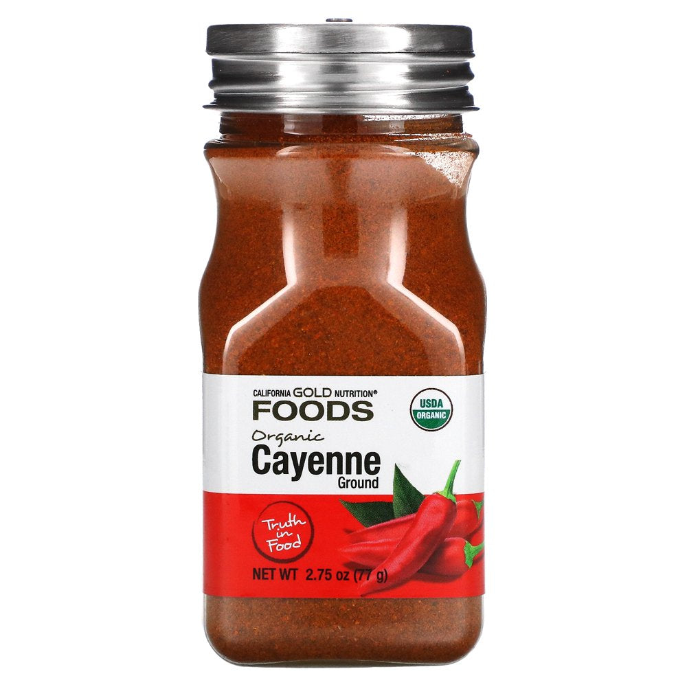 California Gold Nutrition, FOODS - Organic Cayenne, 2.75 Oz Pack of 3