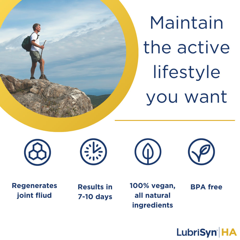 Lubrisyn HA Original Unflavored Liquid Joint Supplement Made in USA for Human Use: Proprietary Vegan Formula to Promote Joint Health and Advanced Support for Optimal Joint Health - 30 Day Supply