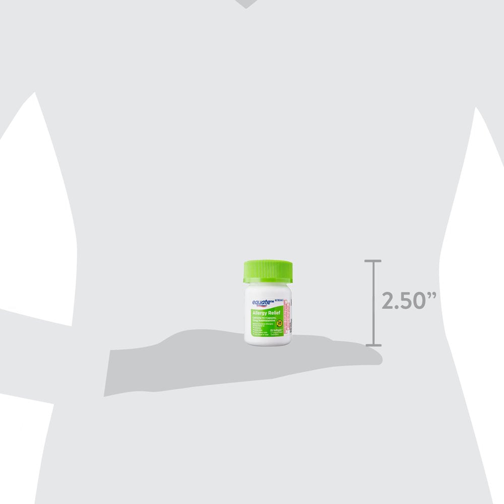 Equate Allergy Relief Cetirizine Hcl Softgels, 25 Count