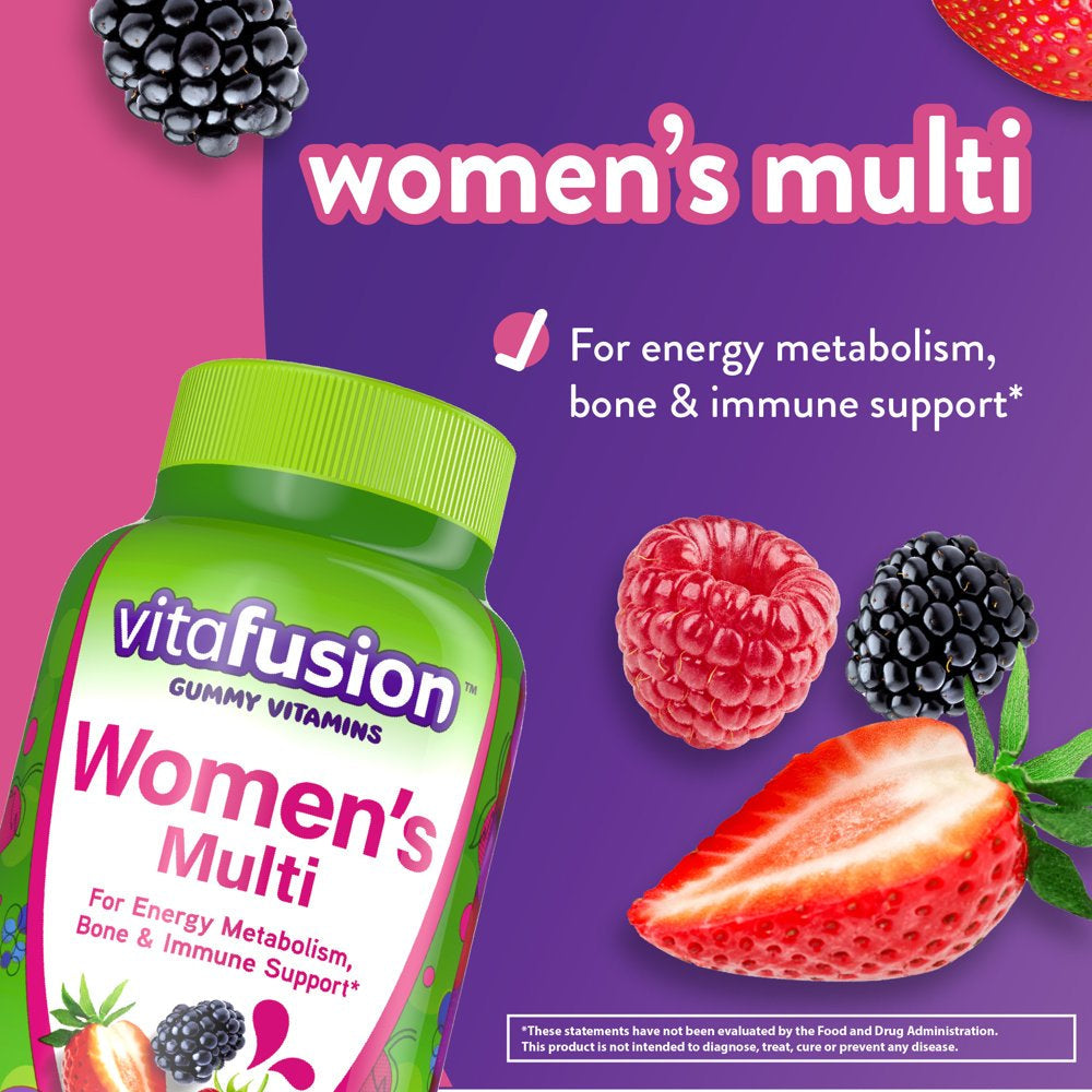 Vitafusion Womens Multivitamin Gummies, Daily Vitamins for Women, Berry Flavored, 150 Count