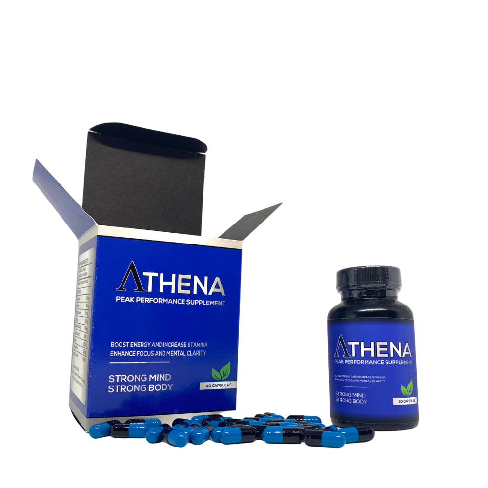 Athena Peak Performance Brain Supplement | Nootropics Booster | Enhance Focus | Support Healthy Brain Function for Men & Woman (30 Capsules)