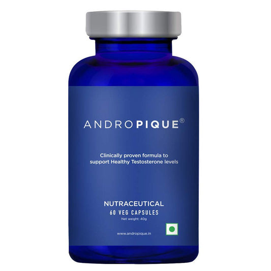 Andropique - Testosterone Booster Supplement for Men, 2 Month Supply (60 Servings) Clinically Proven Natural Testosterone Booster, Once per Day Serving.