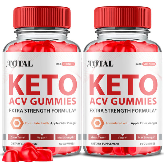 (2 Pack) Total Keto ACV Gummies - Supplement for Weight Loss - Energy & Focus Boosting Dietary Supplements for Weight Management & Metabolism - Fat Burn - 120 Gummies - Nutricity.com.au