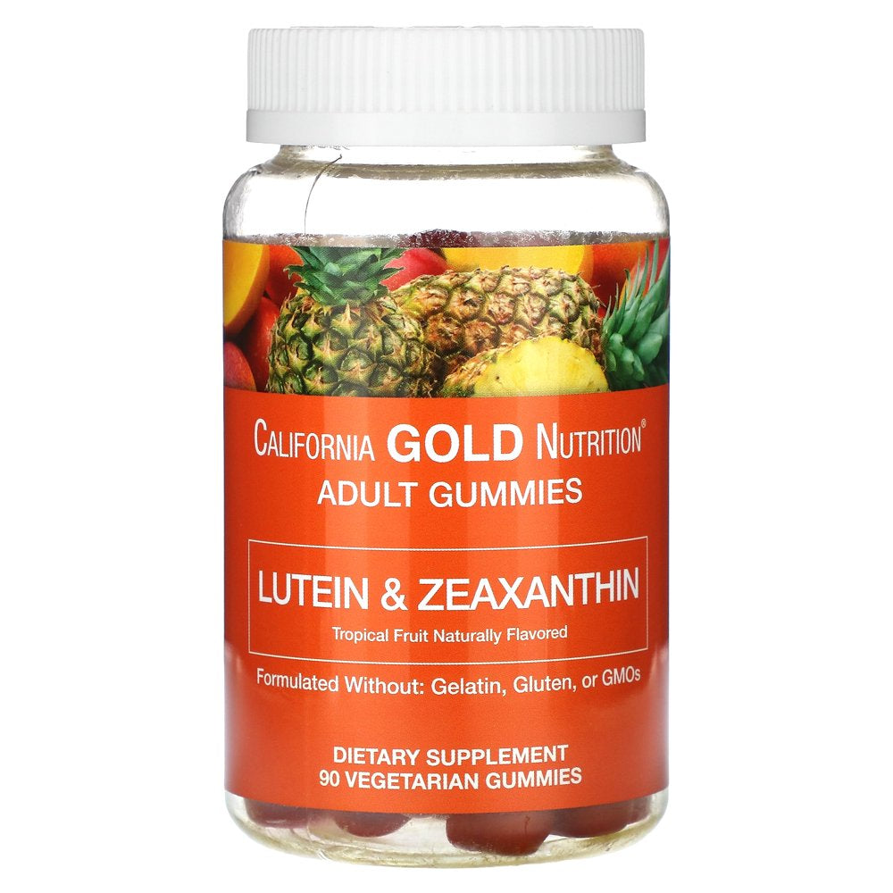 California Gold Nutrition Lutein and Zeaxanthin Gummies, Tropical, 90 Vegetarian Gummies