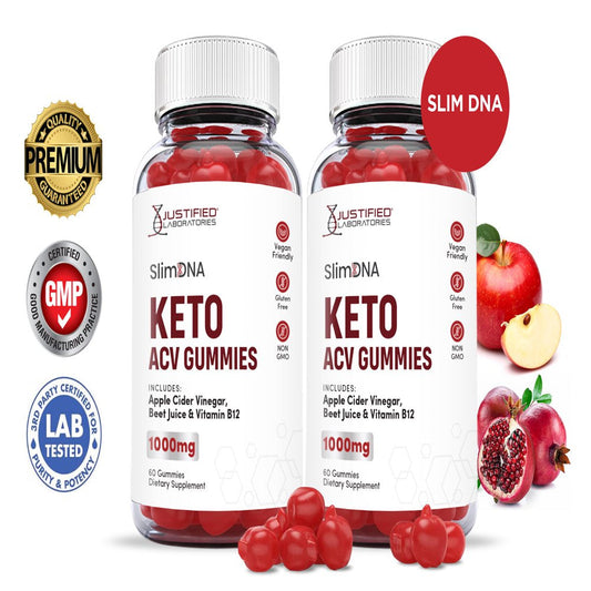 (2 Pack) Slim DNA Keto ACV Gummies 1000MG Dietary Supplement 120 Gummys - Nutricity.com.au