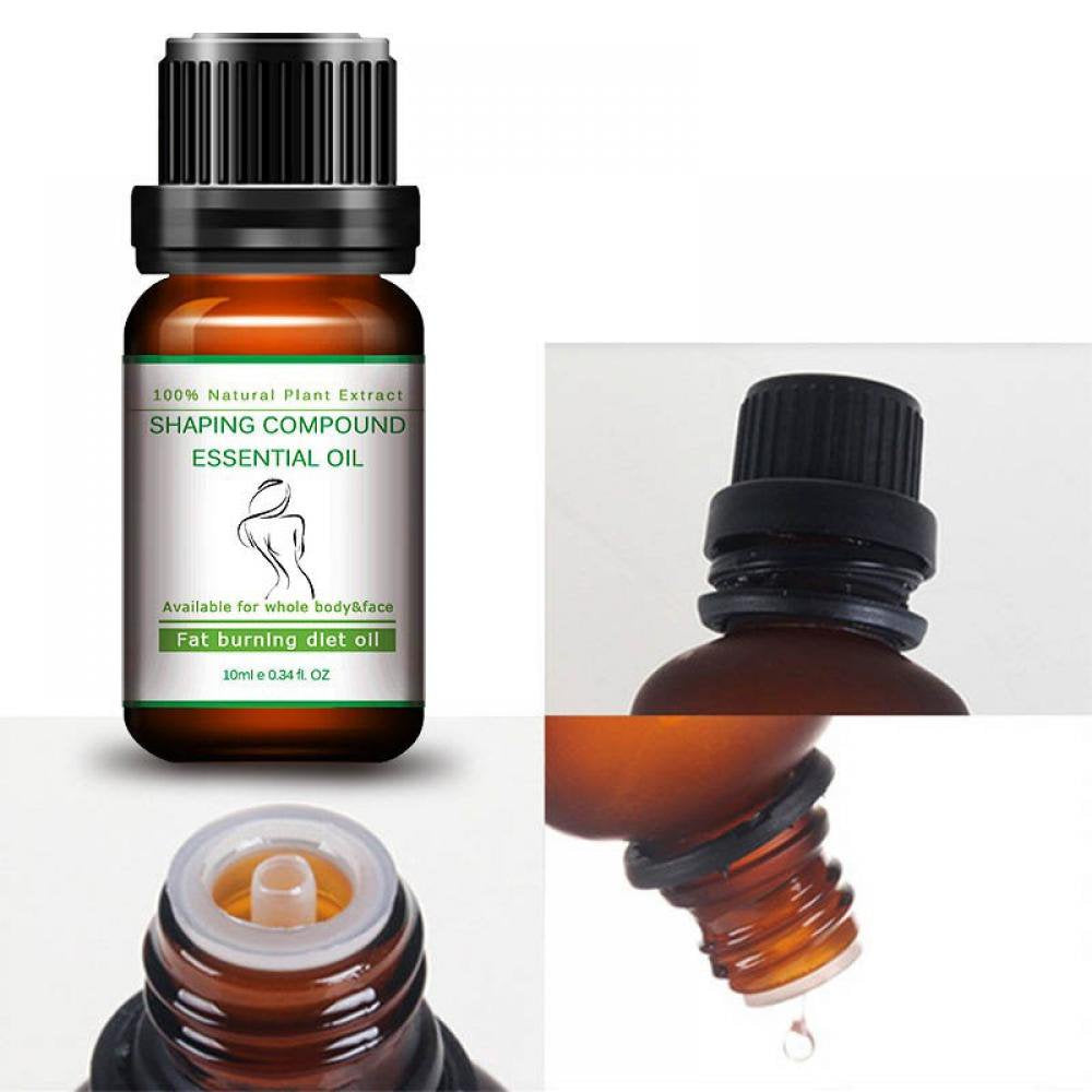 Fat Remover, Slimming Essential Oil, Natural Slim Firming Body Essential Oil , Slimming Fat Burner for Shaping Waist Legs, Abdomen and Buttocks 10Ml