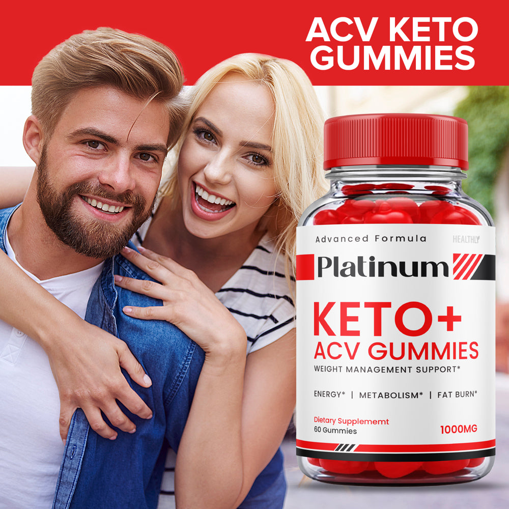 (3 Pack) Platinum Keto+ Keto ACV Gummies Advanced Formula Weight Management Support Fat Burn Metabolism (180 Gummies) - Nutricity.com.au