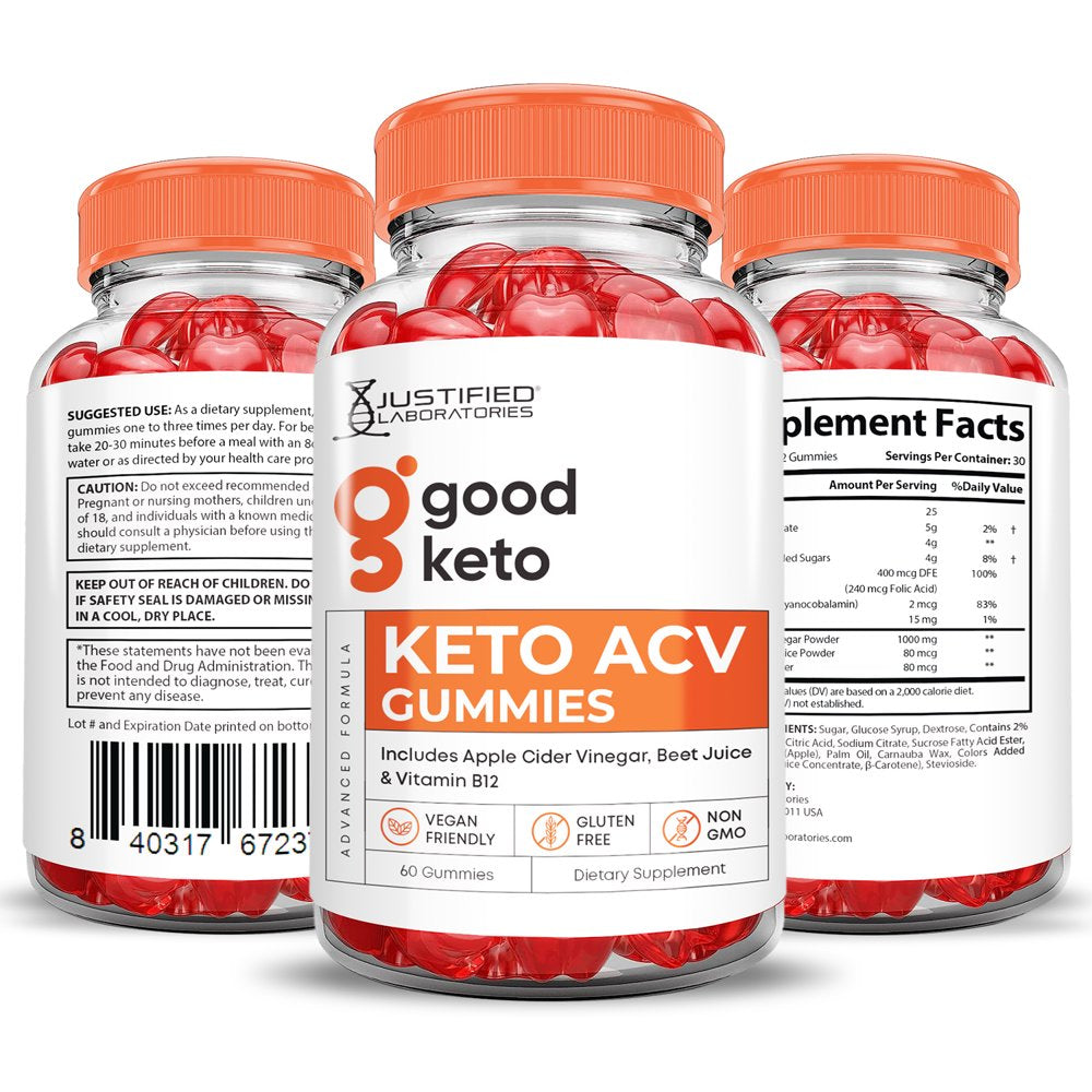 (2 Pack) Good Keto ACV Gummies 1000MG Dietary Supplement 120 Gummys - Nutricity.com.au