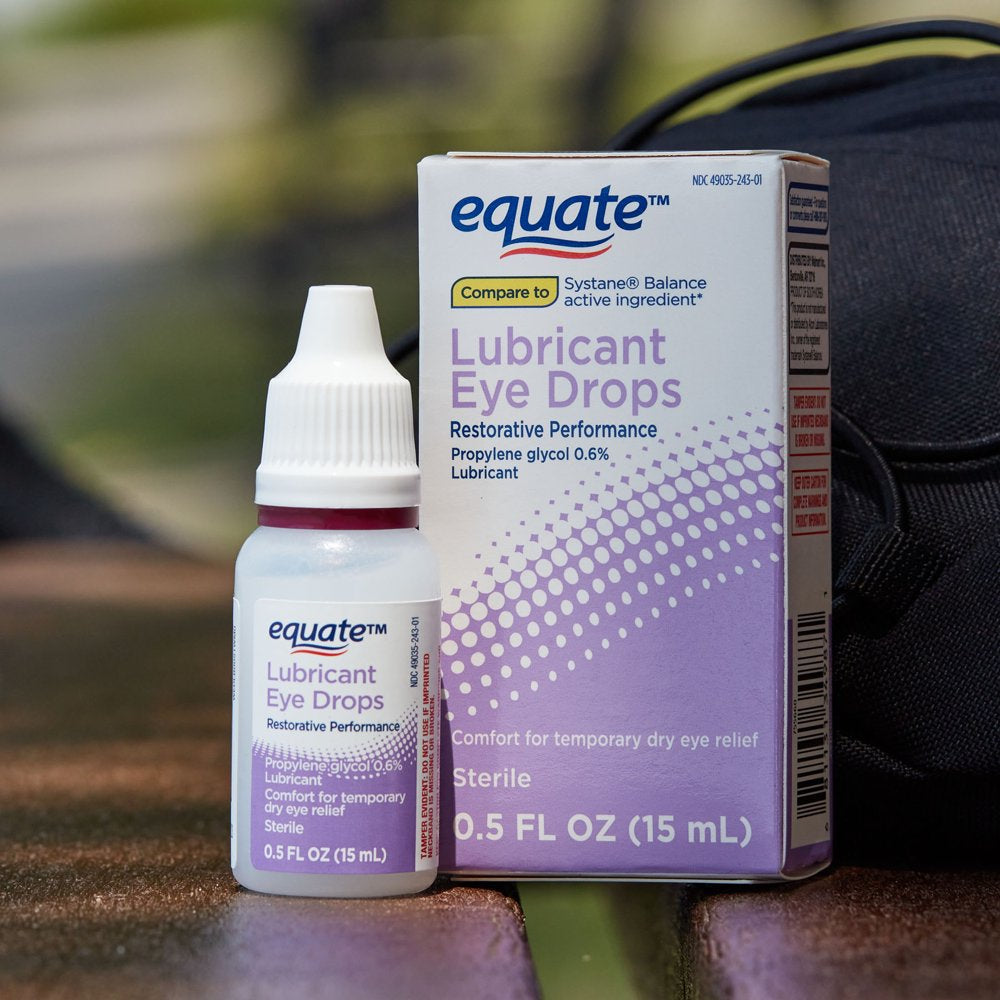 Equate Restorative Performance Propylene Glycol Lubricant Eye Drops, 0.5 Fl Oz