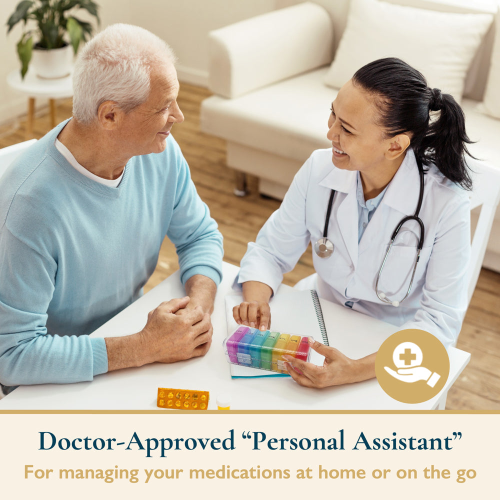 Comfitime Pill Organizer – Weekly Medicine Organizer, 2 Times a Day, Travel Pill Box with AM/PM Daily Pill Containers, 7 Day Pill Case Holder for Medication & Vitamin Supplement, Pill Dispenser/Sorter