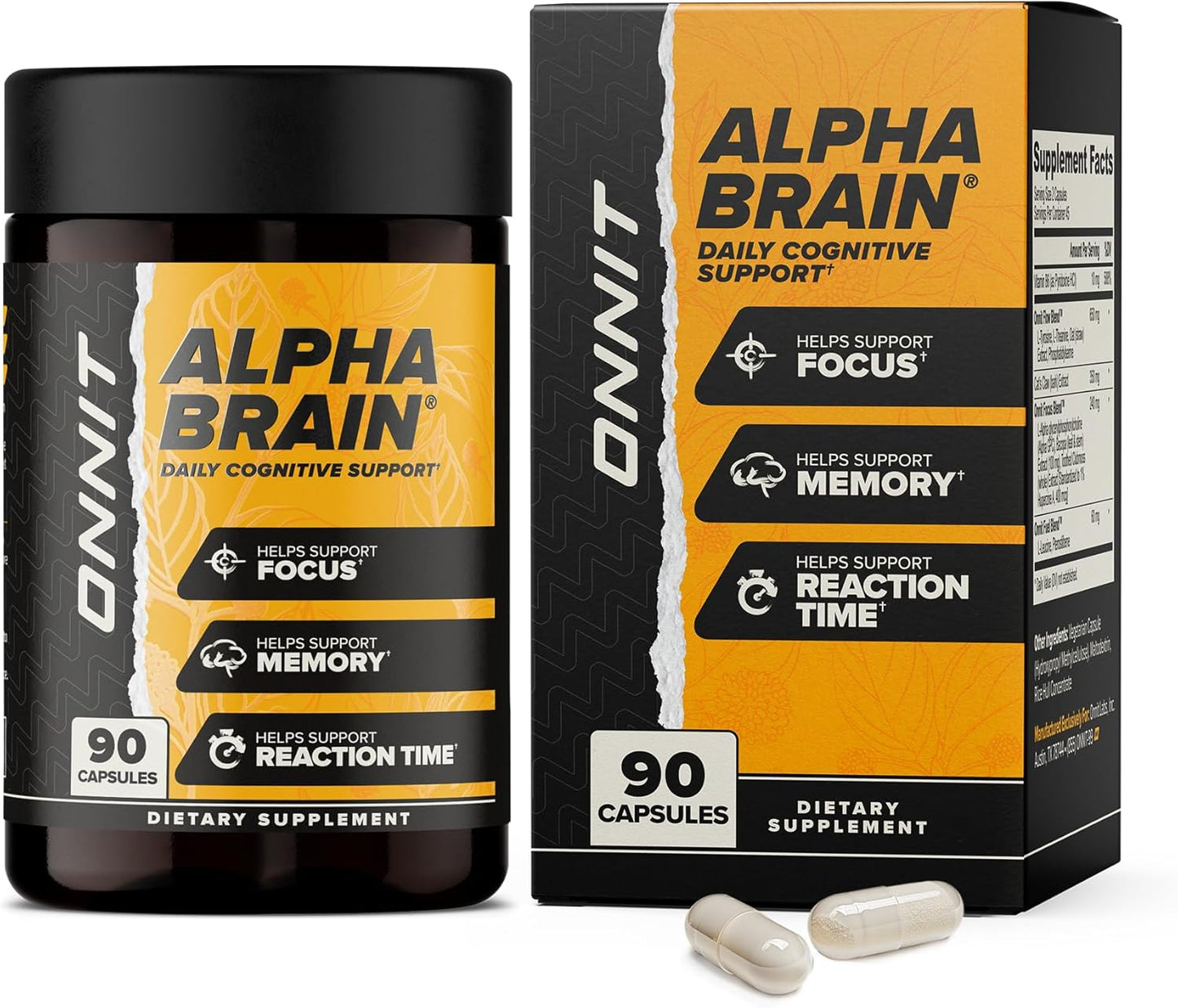 Alpha Brain by Onnit - 90 Capsules