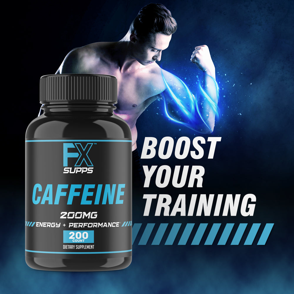 FX Supps Caffeine Pills for Energy, Focus, and Mental Clarity, 200Mg per Serving, 200 Capsules