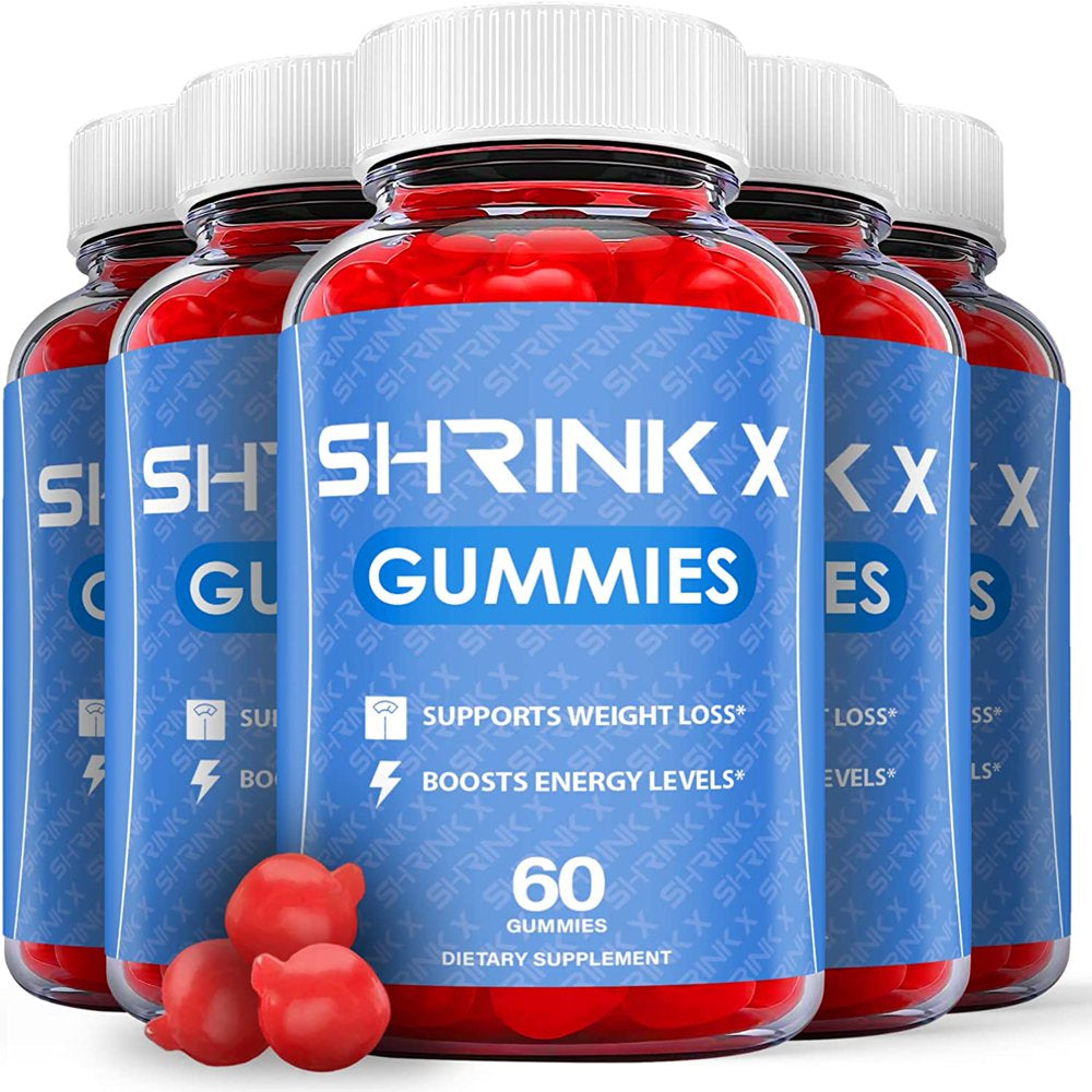 (5 Pack) Shrink X Keto ACV Gummies - Supplement for Weight Loss - Energy & Focus Boosting Dietary Supplements for Weight Management & Metabolism - Fat Burn - 300 Gummies