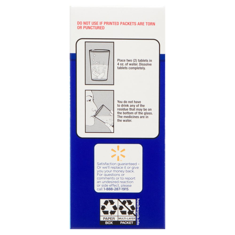 Equate Effervescent Cold Relief, 48 Tablets